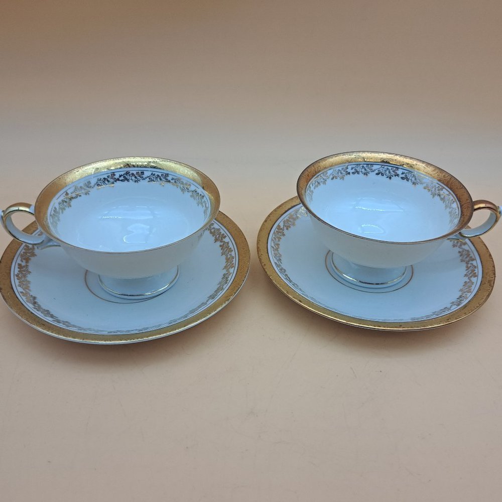 Two Tea Cups and Saucers -Olympia by Alka Kunst